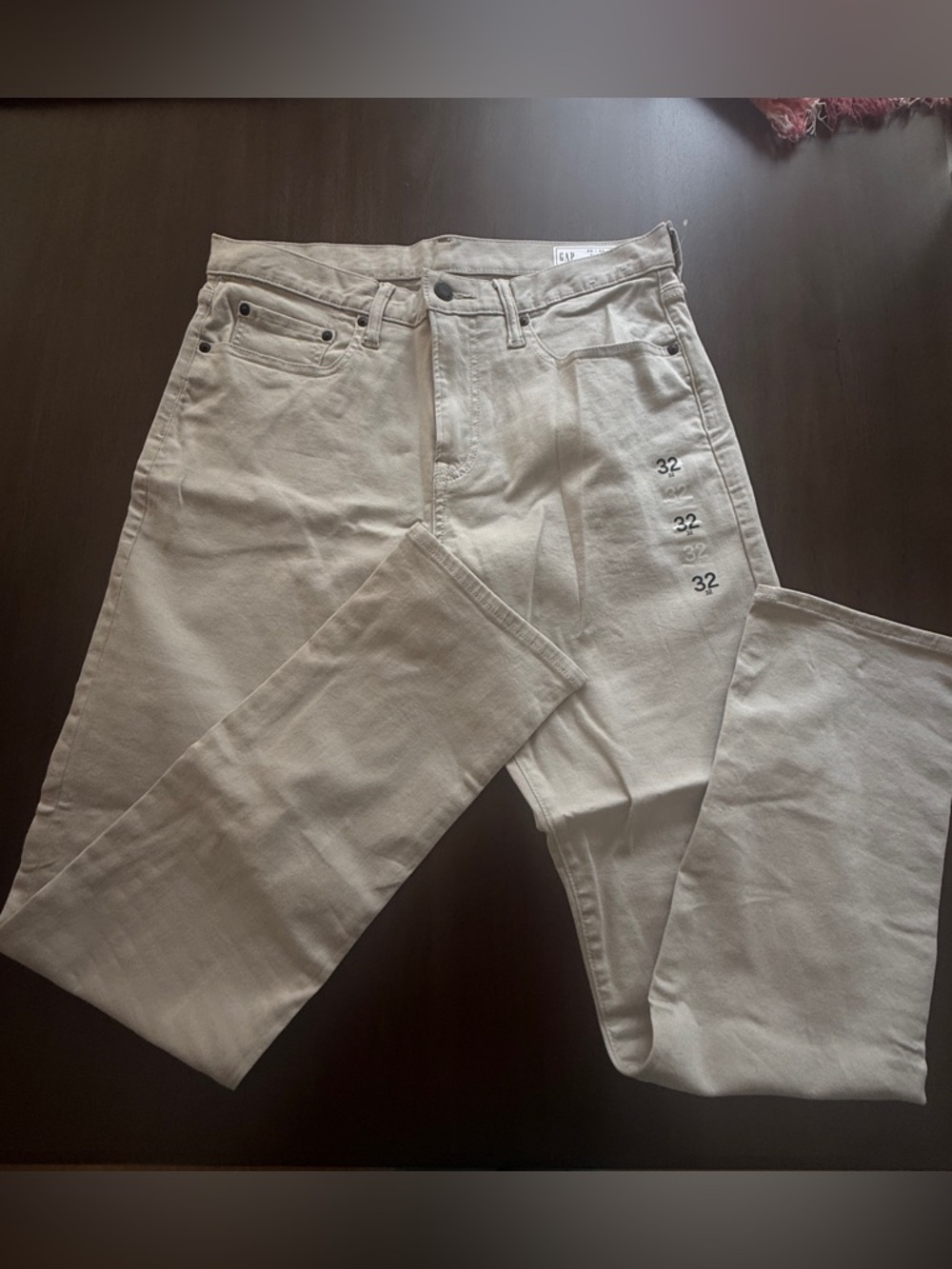GAP Men's Light Beige Straight Jeans